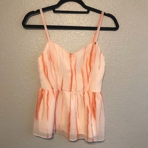 Guess Pink Peplum Tank Top
